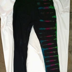 Black, Reverse Tie-dye women's size7 skinny jeans